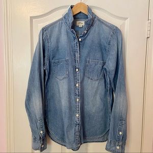 J Crew Denim shirt classic fit 12T